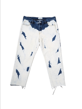 DESIGUAL Faded acid wash Boyfriend Ankle Cropped Jeans Size 32